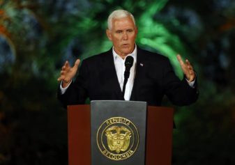 In Colombia, Pence Tries to Strike Delicate Balance On Possible Military Action In Venezuela