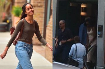 Malia Obama's Parents See Her Off As She Takes First Step Onto Harvard Campus