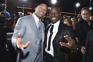 Dwayne Johnson and Tyrese Gibson