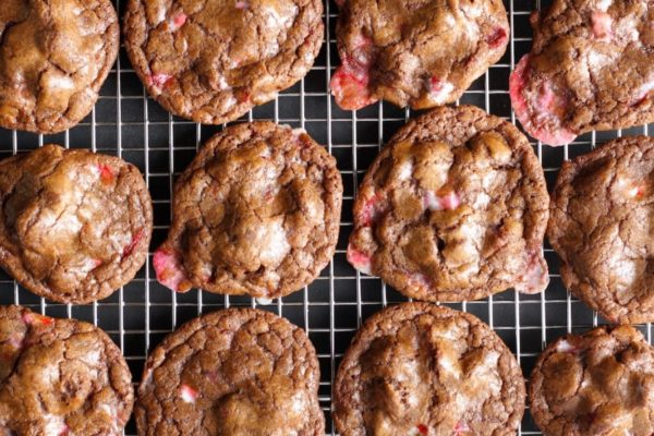 Chocolate Chocolate Chip Candy Cane Cookies
