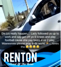 Woman Harasses Seahawks Players