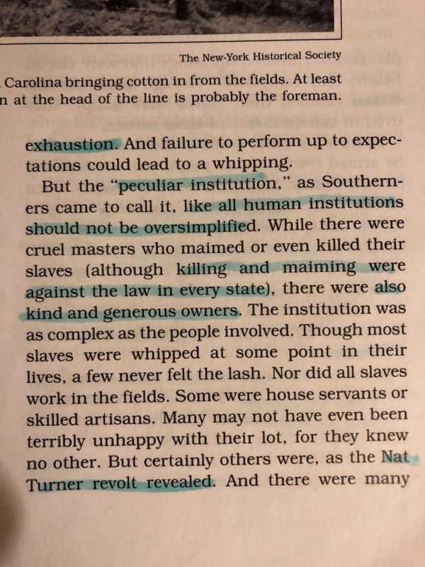 History Textbook Slavery