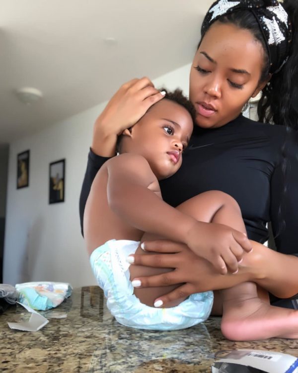 Angela Simmons and Her son Sutton 