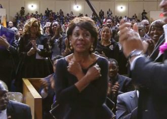 Aretha Franklin-Funeral-Maxine Waters