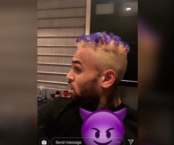 Chris Brown Goes Blond and Purple, Fans Go for the Jokes