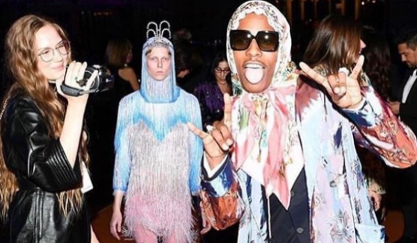 A$AP Rocky Gets Clowned For Wearing Gucci Head Scarf