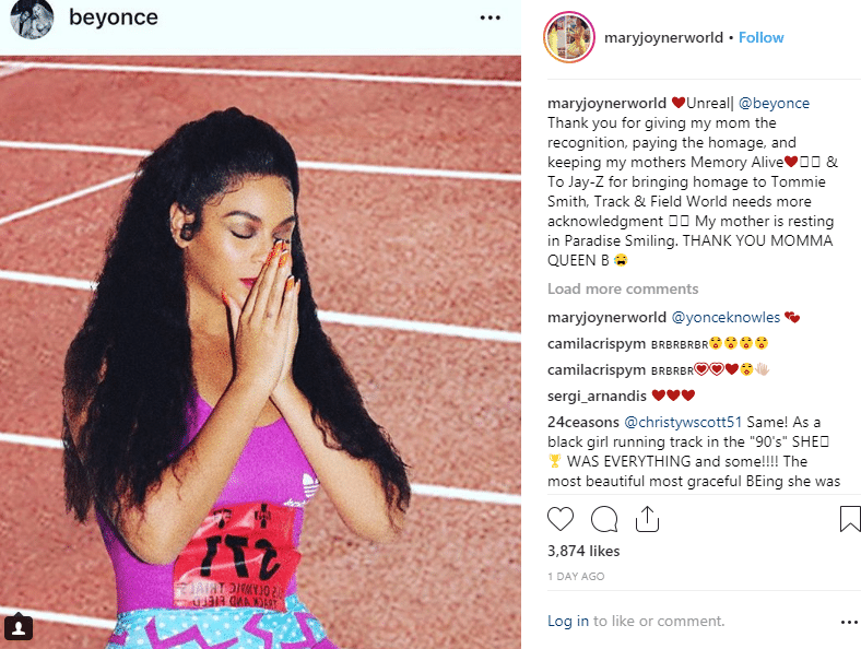 Beyoncé Praised by Florence Griffith Joyner's Daughter For Halloween Costume