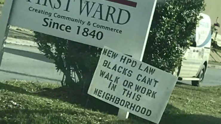 Racist Sign Found In Houston Warns That Cops Won't Let Blacks 'Walk or ...