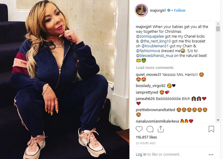 Fans believe T.I.'s Christmas gift to Tiny is a message to his other women.