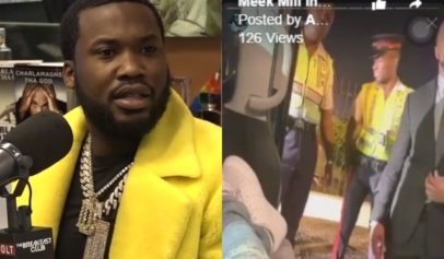 Meek Mill was pulled over in Kingston, Jamaica for a photo and it scared him.
