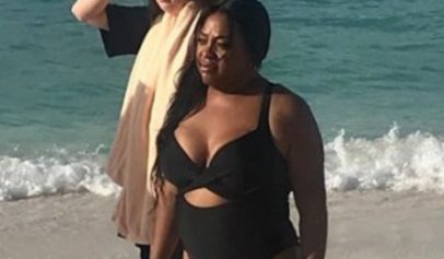 Sherri Shepherd shared behind-the-scene photos from her photoshoot as a swimsuit model