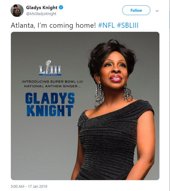 Gladys Knight is being blasted for singing the national anthem at the Super Bowl.