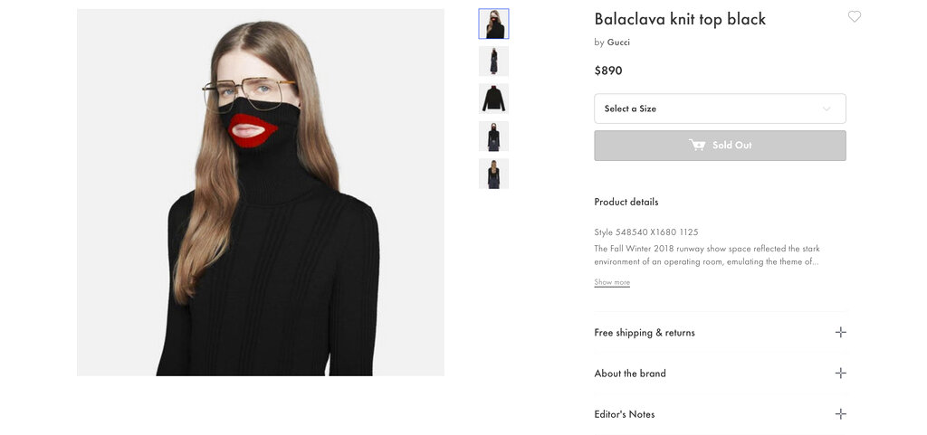Gucci Pulls &#39;Blackface Sweater&#39; From Stores After Complaints