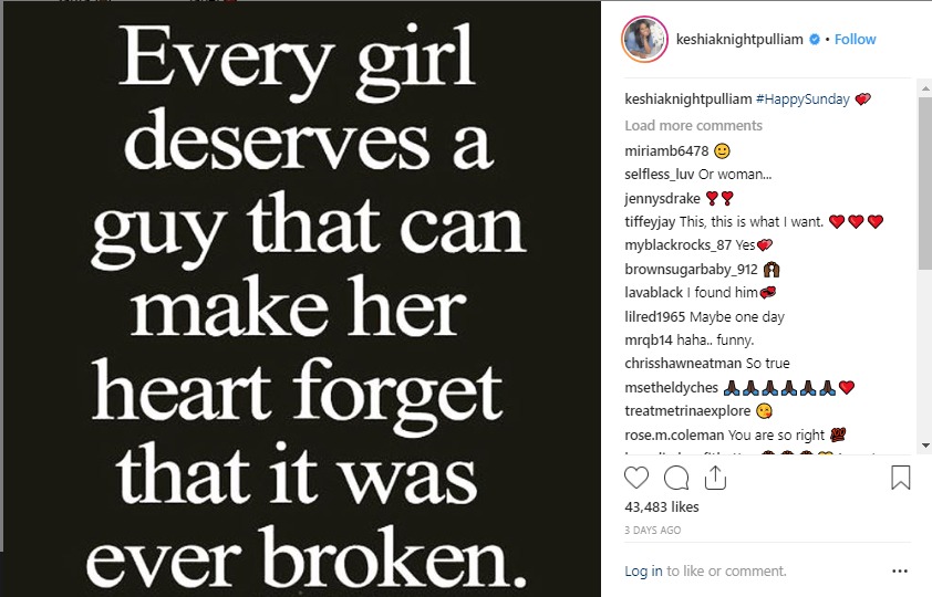 Keisha Knight Pulliam's ex husband married his alleged mistress.