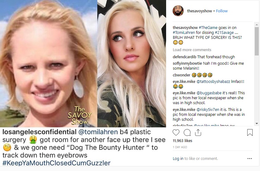 The Game ripped Tomi Lahren for making fun of 21 Savage being arrested by I...