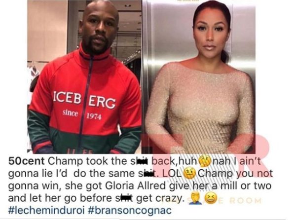 50 Cent Takes Jab at Floyd Mayweather as Legal Drama with Ex-Fiancée ...