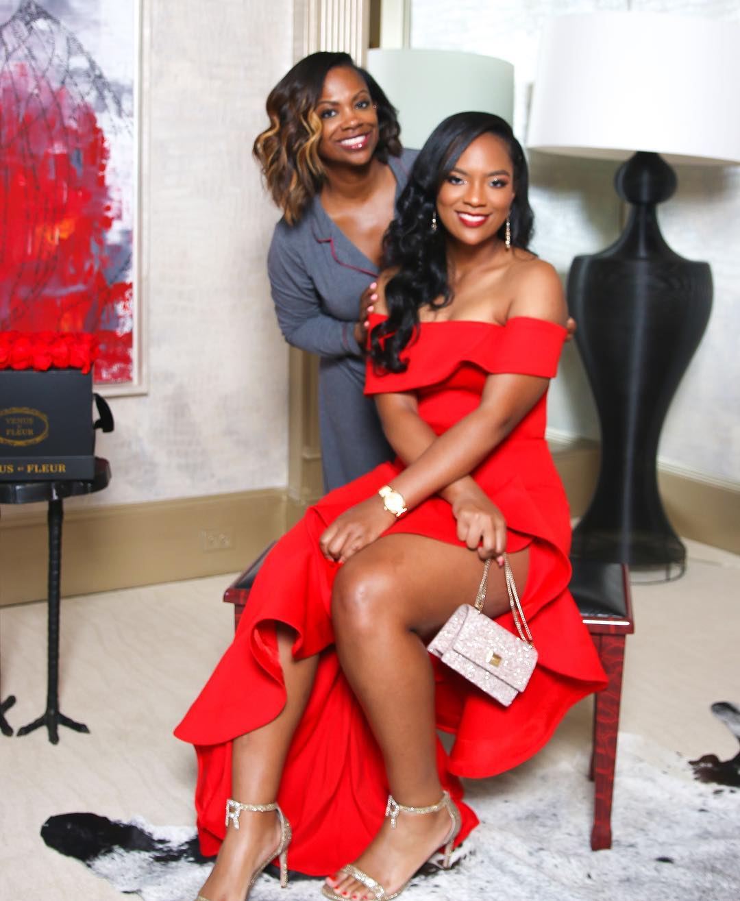 Kandi Burruss Daughter Riley Wows In Red Prom Dress Stepdad Todd Tucker Issues Hilarious Warning