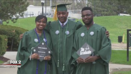 Father, Son and Daughter Graduate