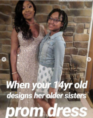 14-Year-Old Makes Sister's Prom Dress