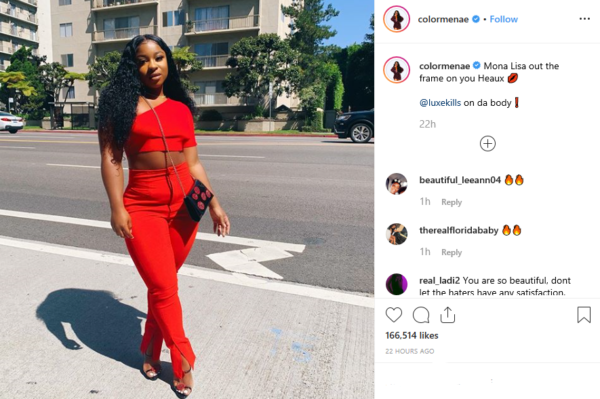 ‘hot Tamale Reginae Carter Stunts In All Red Fit