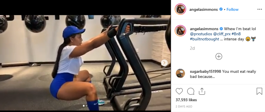 'U Even Look Good Sweating': Angela Simmons Latest Workout Video Leaves