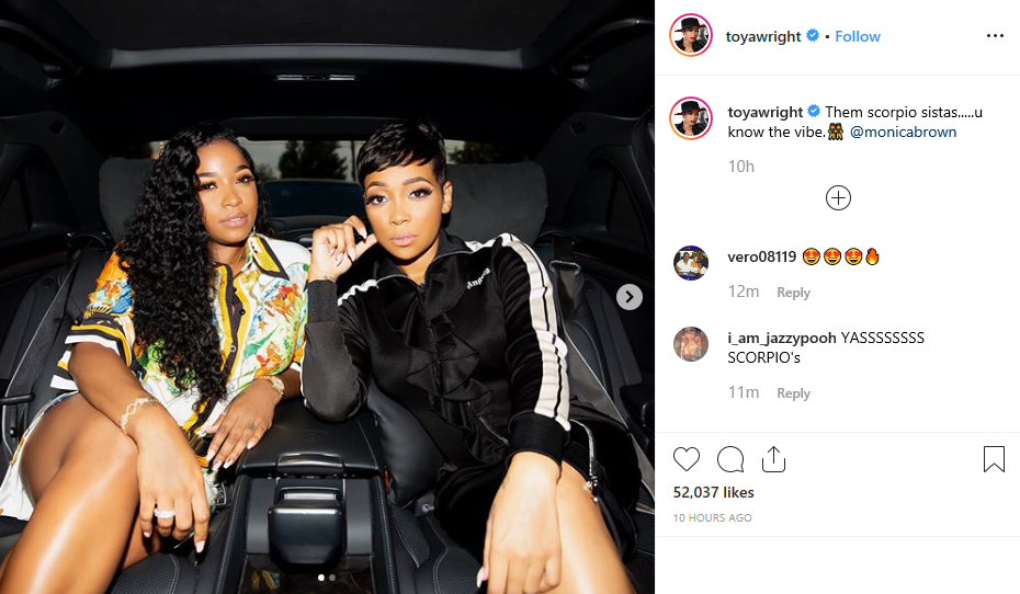 God Took His Time Toya Wright S Photo With Monica Blows Fans Out The Water
