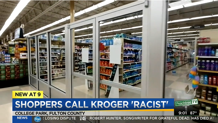 metro atlanta kroger installs security cage allowing one shopper at a time leaving customers outraged i think it s kind of racist metro atlanta kroger installs security