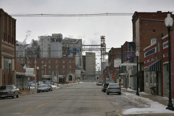 Bunge Lauhoff, a grain milling company in downtown Danville, Illinois, USA