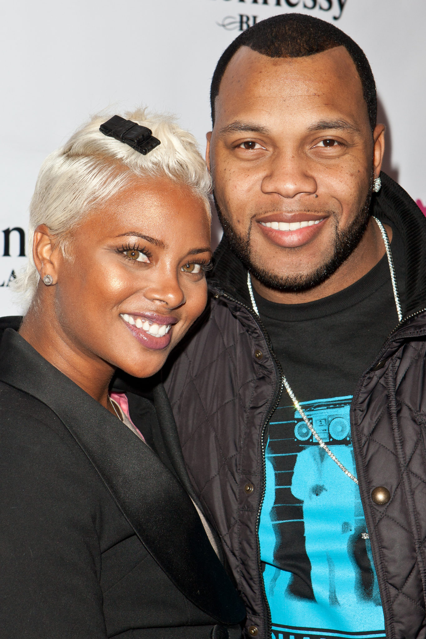 Eva Marcille and Floâ€™Rida arrive at the All-Star Weekend Grand Finale with ...