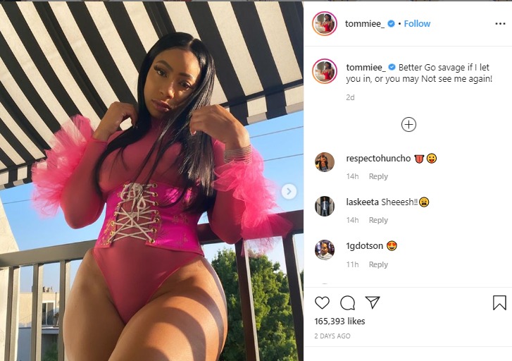 ‘sensational Tommie Lee Goes Savage On Social Media With Super Sexy Lingerie Pic 8787