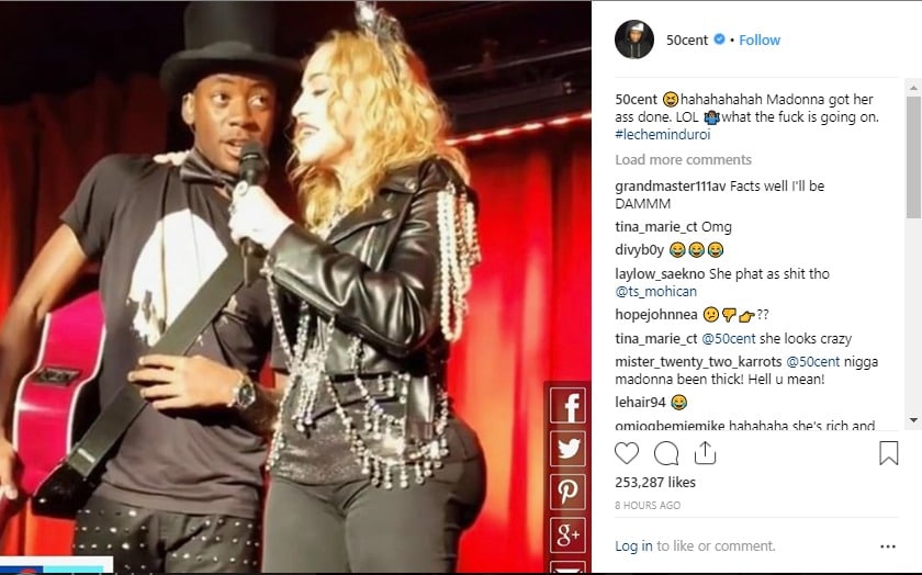 50 Cent expressed confusion over Madonna's rumored new butt.