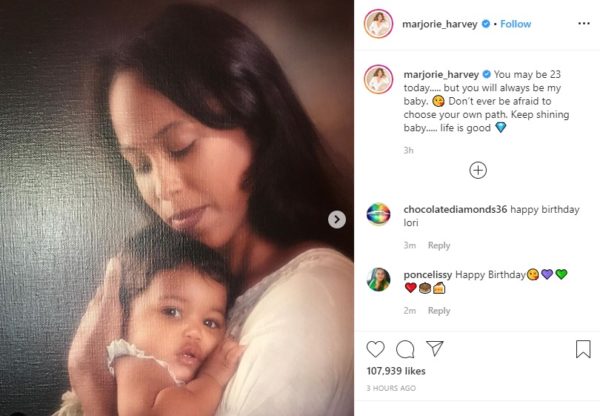 'Life Is Good': Marjorie Harvey Seemingly Shows Support of Lori Harvey ...