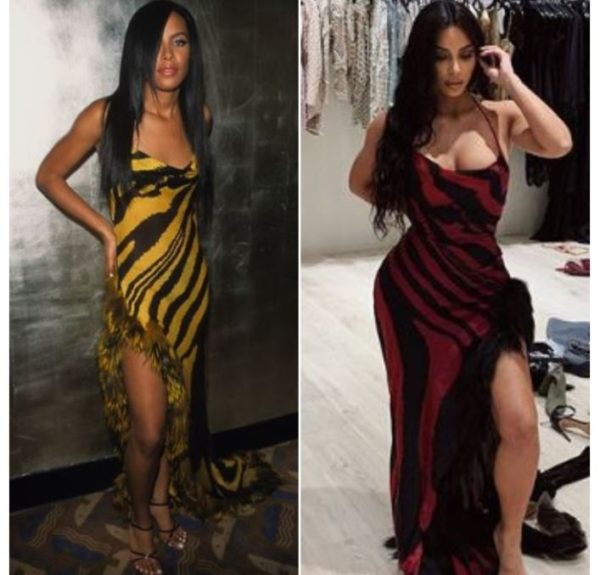 Kim Kardashian and Aaliyah