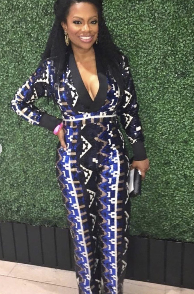 Battle Of Sequins Yandy Smith Dukes It Out With Kandi Burruss In Sexy Jumpsuit