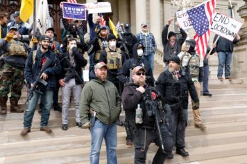 Trump Supporters, Some with Confederate Flags and Guns, Refuse to Practice Social Distancing by Protesting In Michiganâ€™s Capital