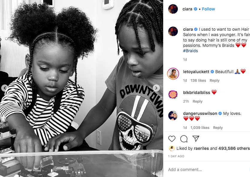 'Mommy's Braids': Singer Ciara Uses Her Adorable Children To Show Off ...