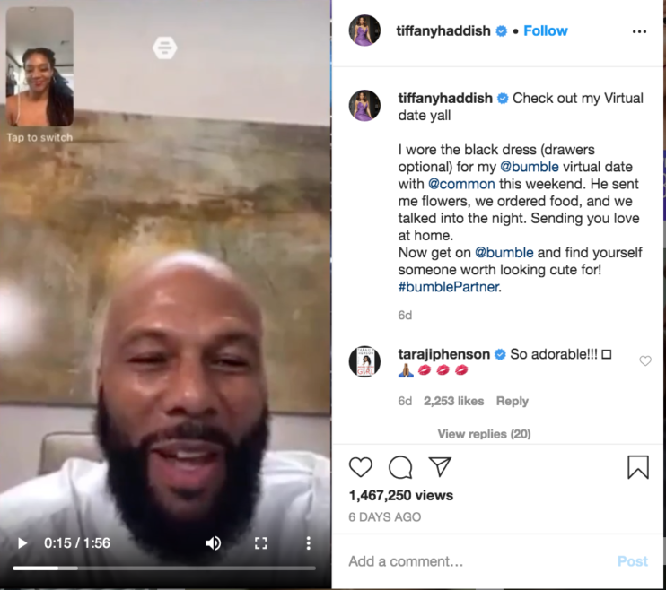 Common Shares Thoughts on His Virtual Bumble Date with Tiffany Haddish ...