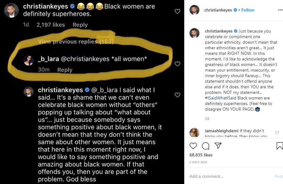 'I Said What I Said': Actor Christian Keyes Ripped Someone Who Had a ...