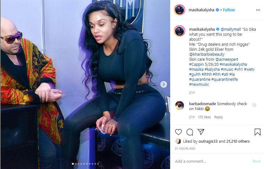 Mally Mall and Masika Kalysha in the studio. @masikakalysha/Instagram.