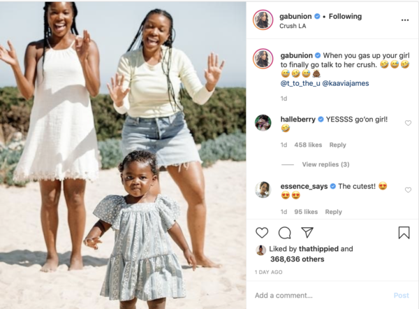 Twins Gabrielle Union S Post Of Daughter Kaavia Derails When Fans Zoom In On Person In The Background