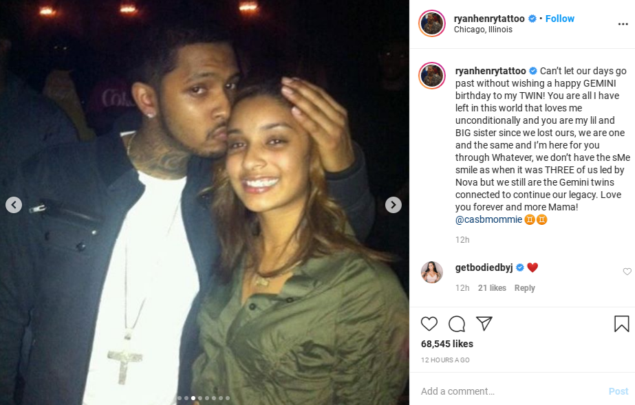 Instagram Lil Ryan This Man So Gorgeous Black Ink Crew Chicago Star Ryan Henry S Birthday Post To His Sister Sidetracks When Fans Focus On His Fine Looks