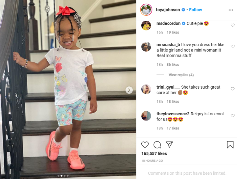 'Real Momma Stuff': Toya Johnson Fans Gush Over Her 2-Year-Old Daughter