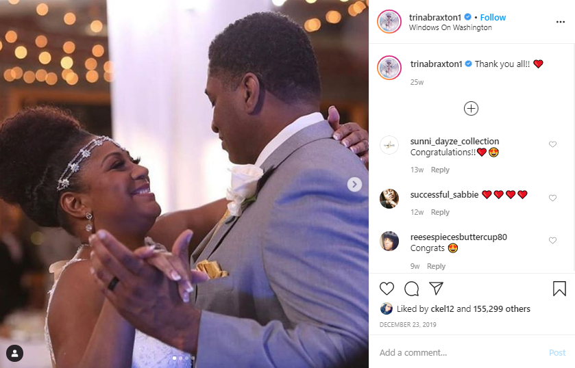 'Von's Lucky': Fans Crush Over Trina Braxton's Wedding Gown Pic