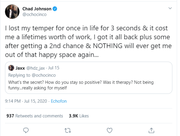 Real chad johnson twitter