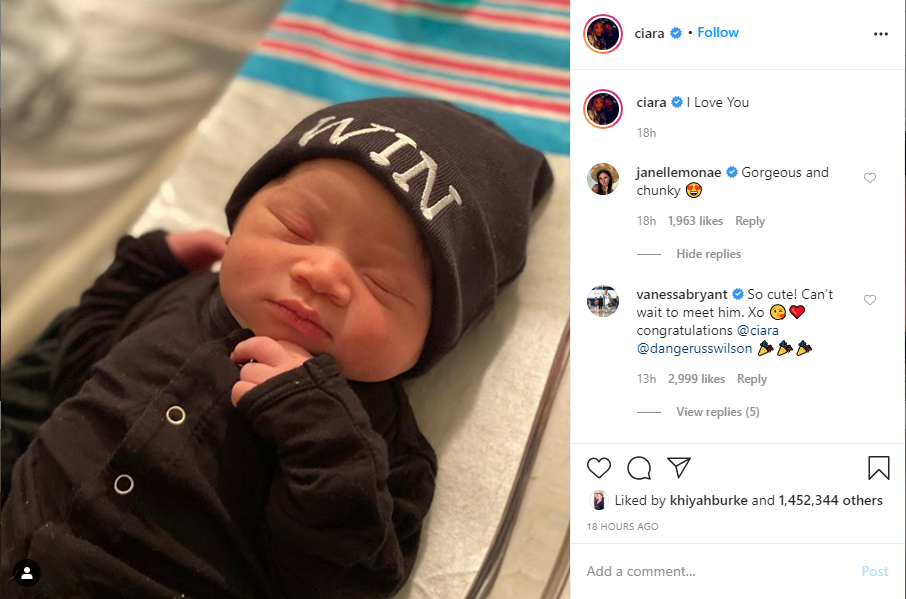 'I Love You': Ciara Gives First Look At Son Win Wilson