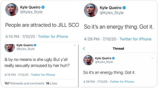 Former Pro Football Player Kyle Queiro Gets Dragged And Apologizes After Questioning If Jill Scott Is Attractive Singer Seemingly Responds