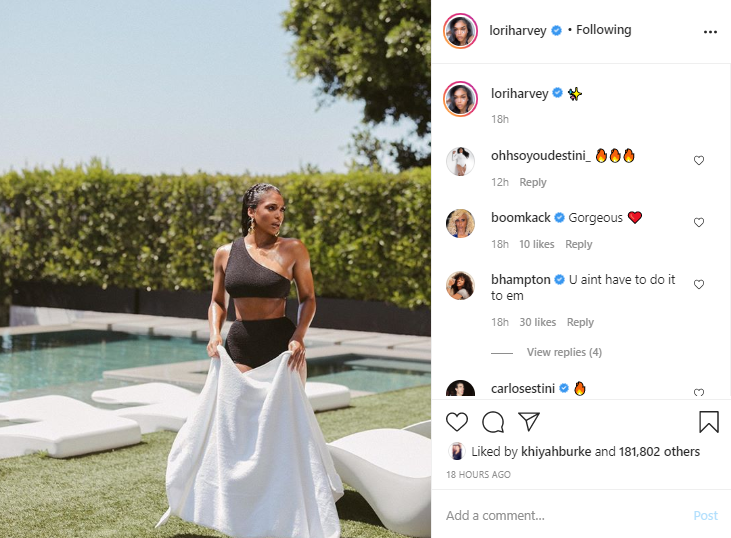 Snatched And Toned Lori Harvey Heats Up The World Wide Web With Sexy