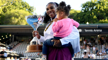 Serena Williams Shares Pic of Her Daughter Watching Her Play Tennis, Fans Say She's 'Taking Notes'