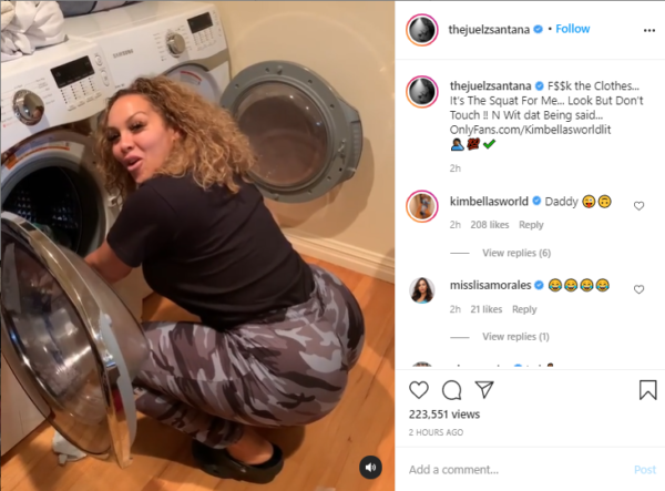 'It’s the Squat for Me': Juelz Santana Thirsts Over His Wife Kimbella and Fans React