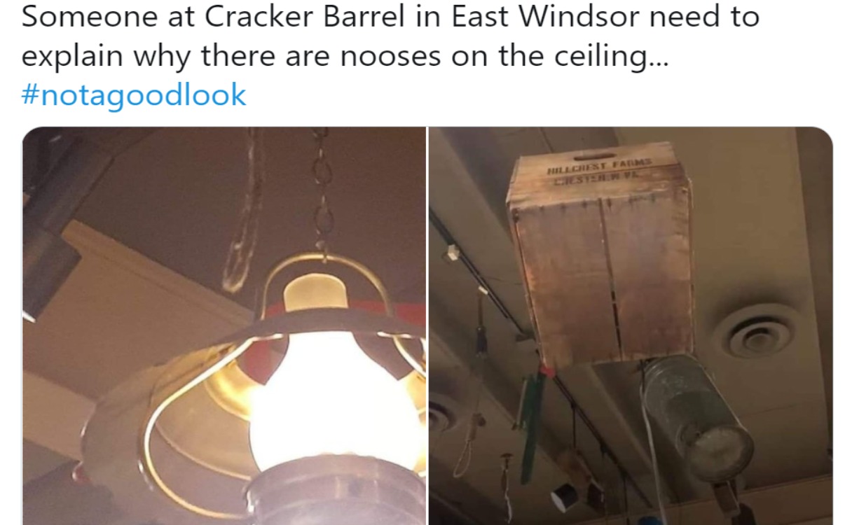 Cracker Barrel Issues Apology After Customers Spot Noose-Like Decoration Found Hanging In Connecticut Restaurant